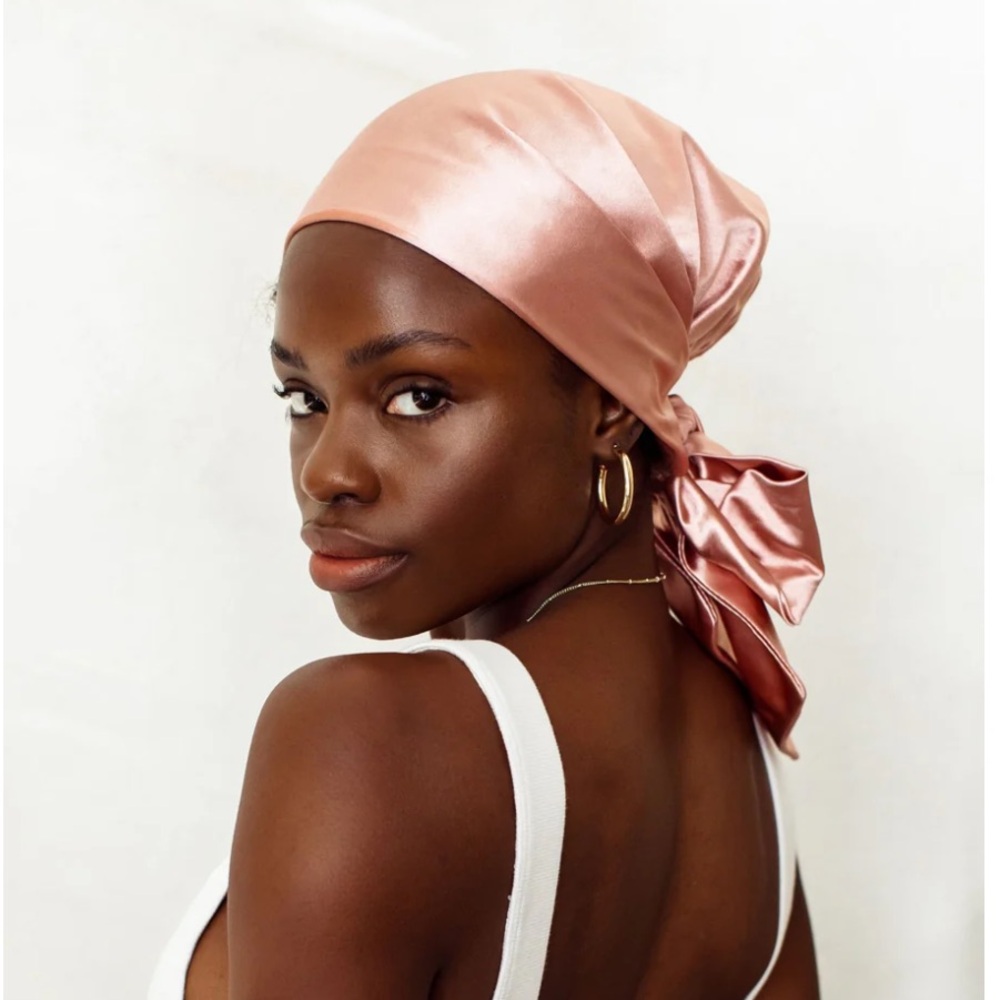 Curly/wavy hair satin head scarf